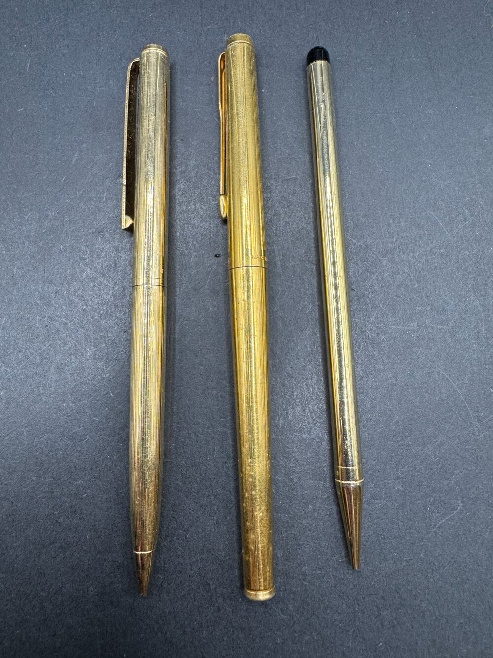 Vintage 3 Parker Papermate Marked Gold Filled Pen Pencils & Marker